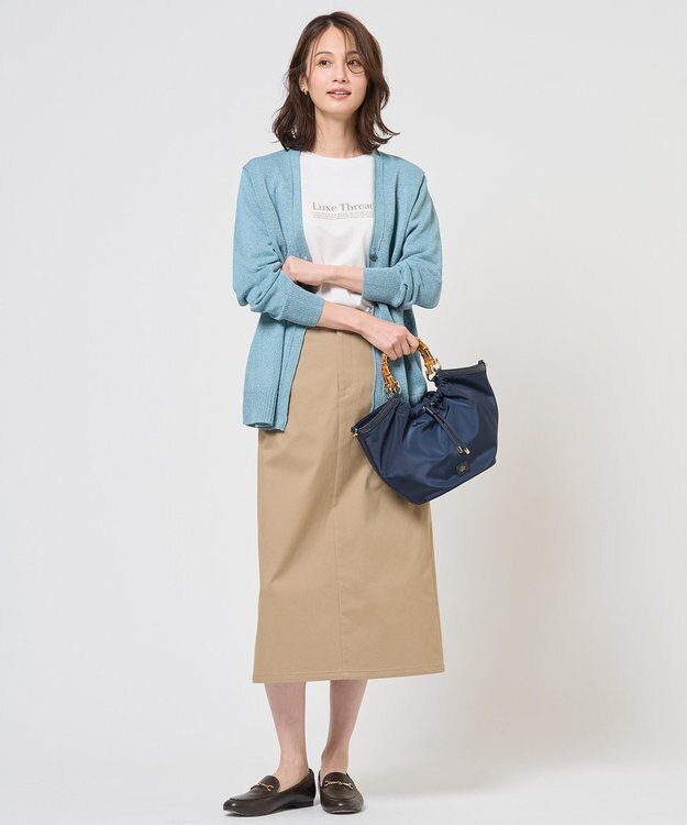 J.PRESS LADIES チノストレッチ ナロー スカート ベージュ系