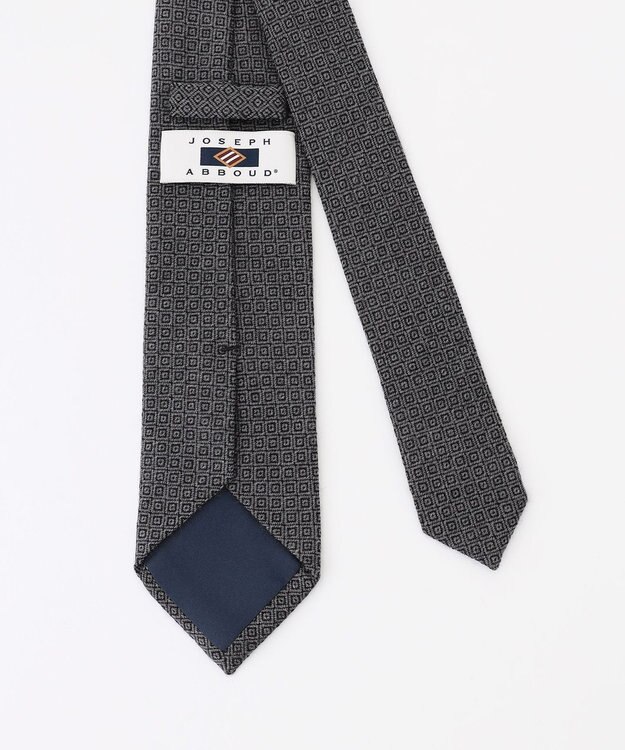 JOSEPH ABBOUD 【イタリア素材・日本製】スモールクレストジャカードネクタイ ライトグレー系7