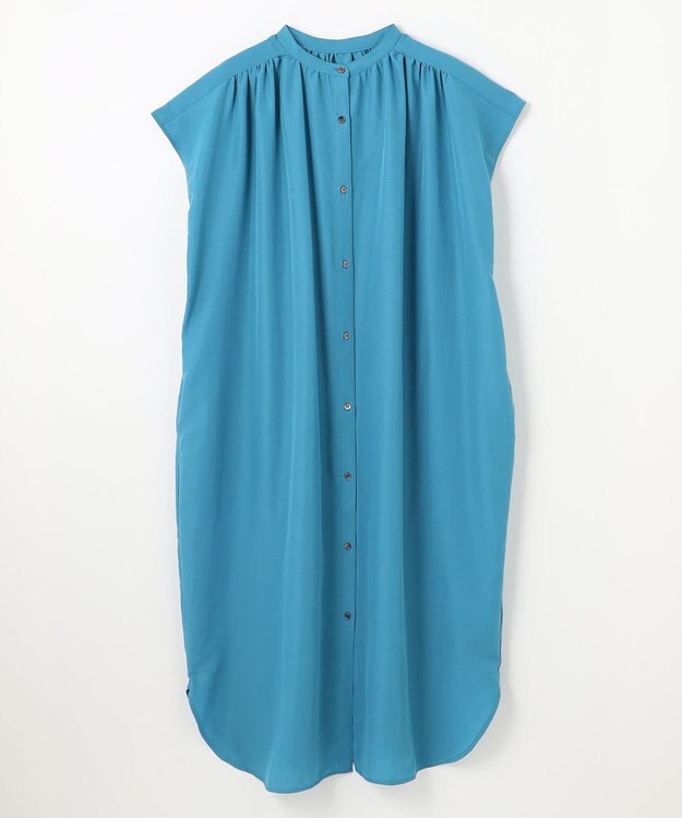 ANY スパンボイル撥水ワンピース ブルー