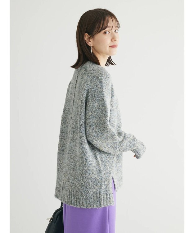 Green Parks ふわふわＭｉｘニットプルオーバー Black