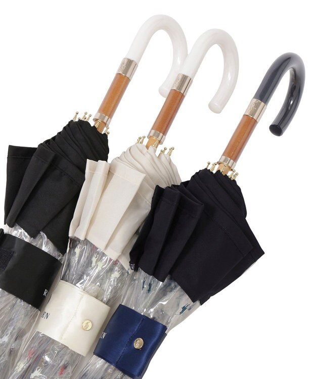 MOONBAT POLO RALPH LAUREN（ポロ ラルフローレン） 長傘 ビニール傘 ポロポニー バイカラー 10本骨 ブラック