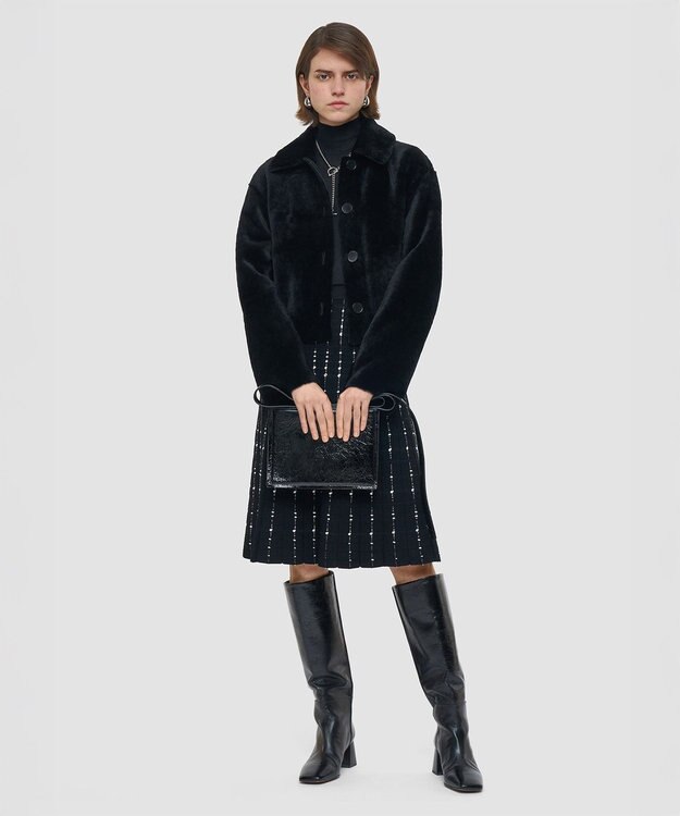 JOSEPH リバーシブル ソフトシアリングジャケット Black