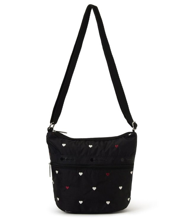 LeSportsac MINI BUCKET SHOULDER BAG/レッド/ホワイトハートEMB レッド/ホワイトハートEMB