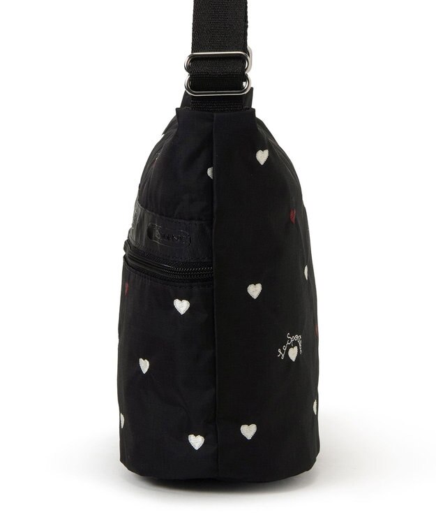 LeSportsac MINI BUCKET SHOULDER BAG/レッド/ホワイトハートEMB レッド/ホワイトハートEMB