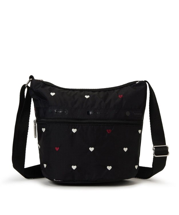 LeSportsac MINI BUCKET SHOULDER BAG/レッド/ホワイトハートEMB レッド/ホワイトハートEMB