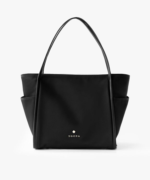 TOCCA TRIM LEATHER NYLONTOTE トートバッグ ブラック系