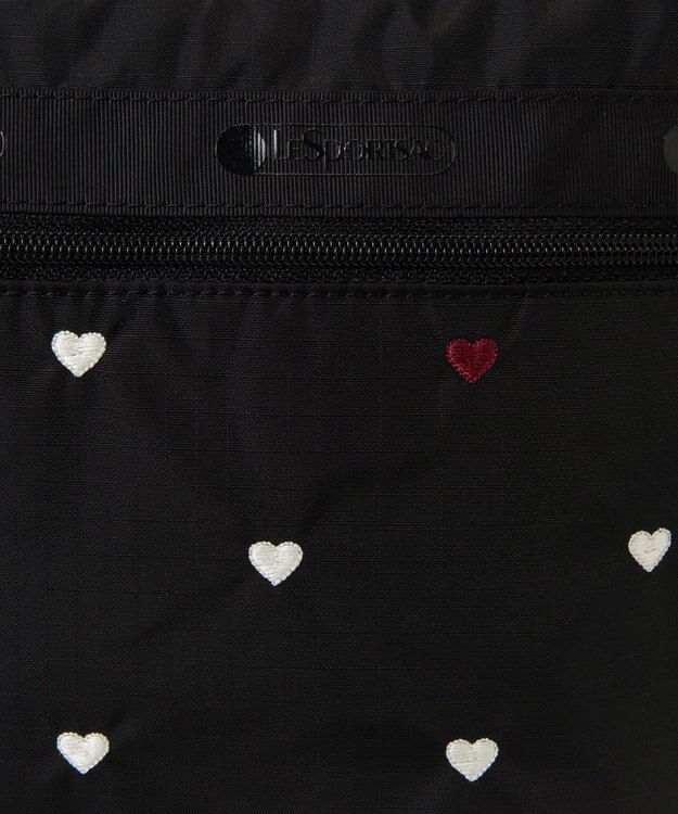 LeSportsac MINI BUCKET SHOULDER BAG/レッド/ホワイトハートEMB レッド/ホワイトハートEMB