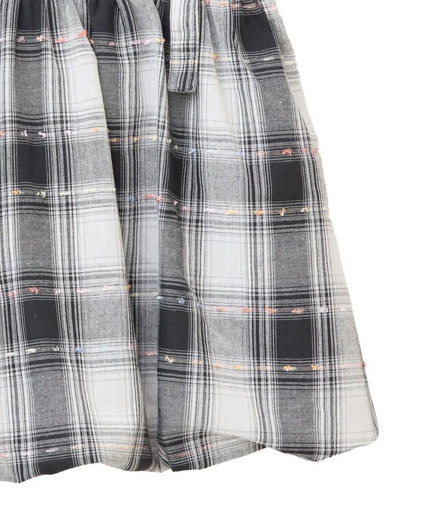 earth music&ecology チェックパターンバルーンキャミビスチェ Black