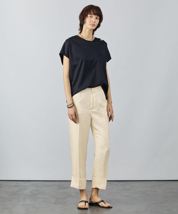 BEIGE， CARO / クロップドパンツ Ecru