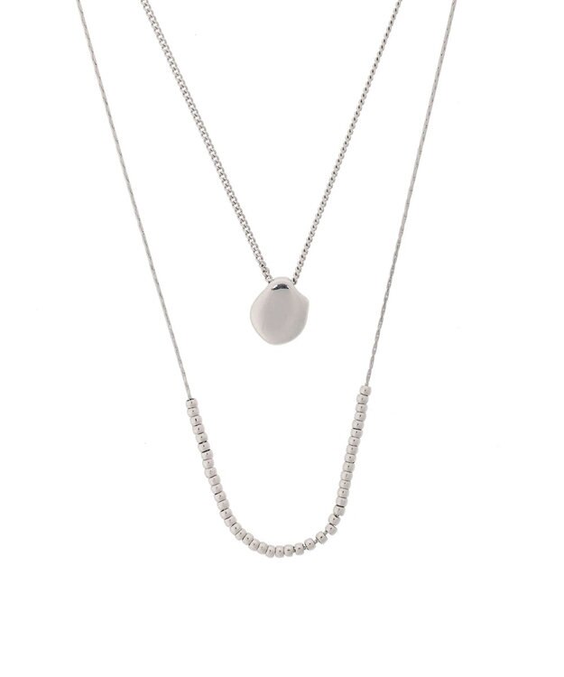 AMERICAN HOLIC メタルトップ＆ボールスライドチェーンＳＥＴネックレス Silver