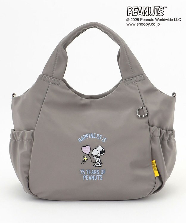 Y'SACCS SNOOPYデザイン　ギャザー2wayミニトート グレー