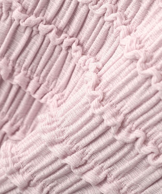 earth music&ecology 【予約】シャーリングカットカーディガン ピンク