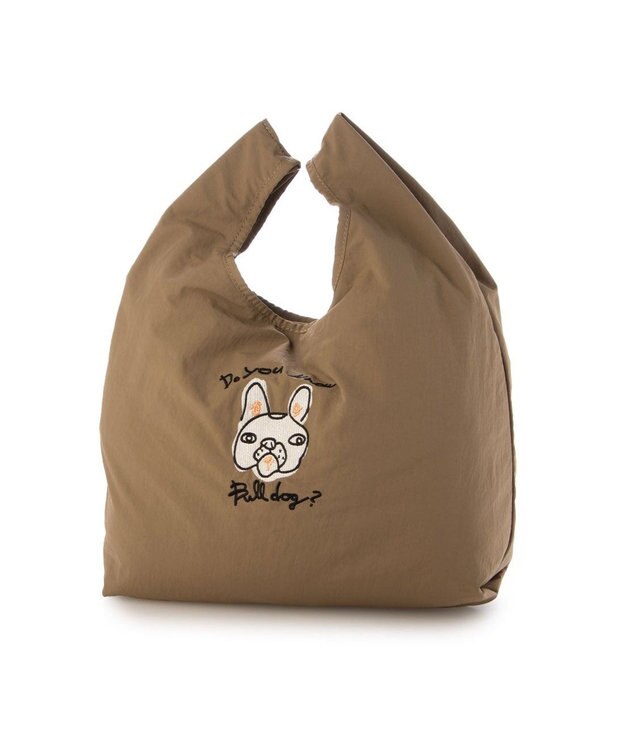 UNBILLION カシュカシュ cachecache / アニマルドローイング刺繍ナイロントート オーク