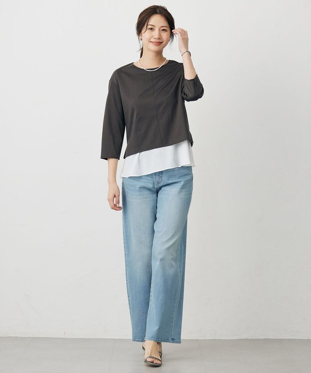 J.PRESS LADIES S コンパクトポンチ カットソー スレート系