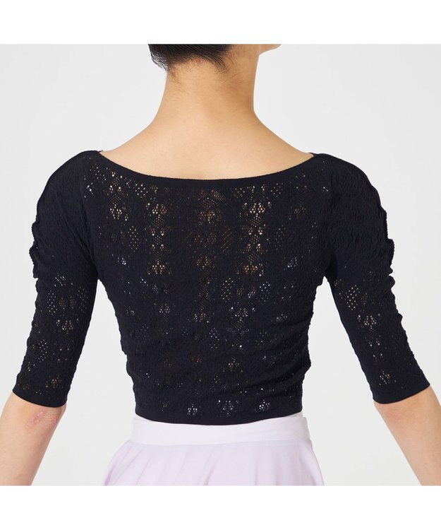 Chacott 【ノーソーイングニット】ジュニア ノーソーイングショートトップ ブラック