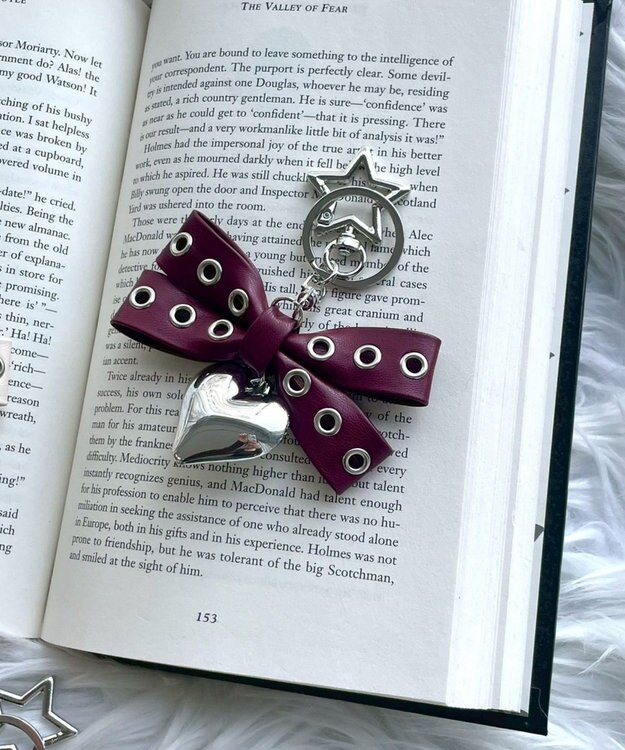 WEGO ハトメリボンハートキーホルダー レッド