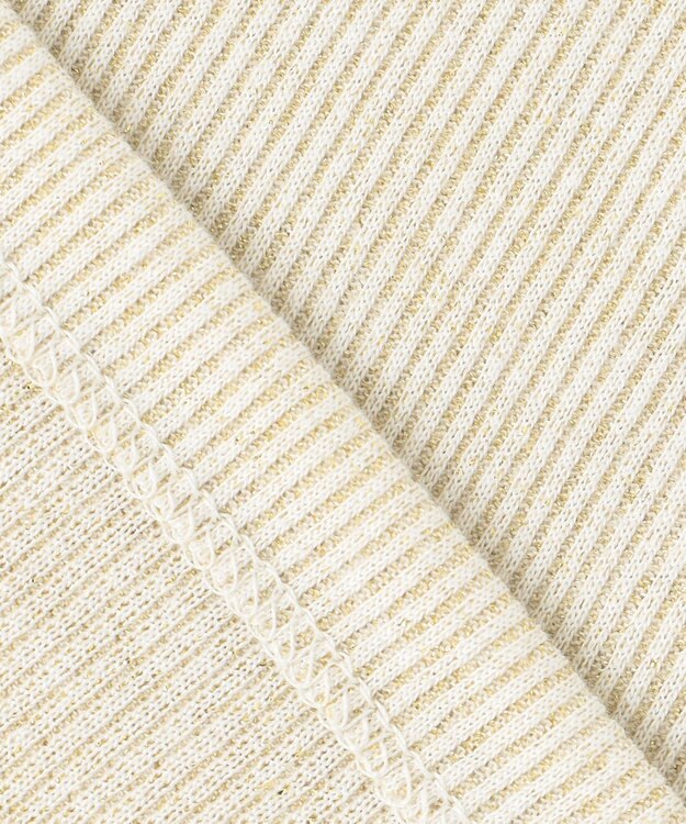 ANY SIS ラメテレコ タンクトップ シャンパン