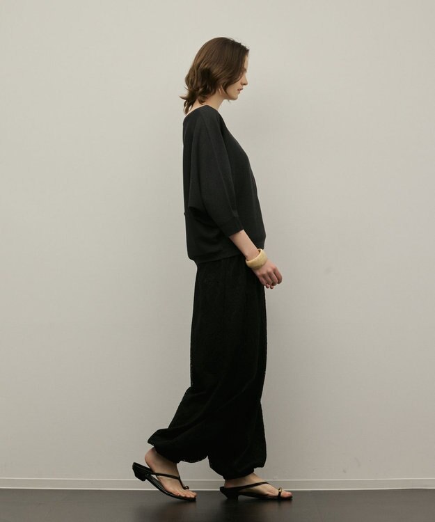 GRACE CONTINENTAL ドルマンニットトップ ブラック