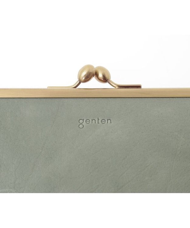 genten アンティーコ×LIBERTY 口金長財布 ユーカリ
