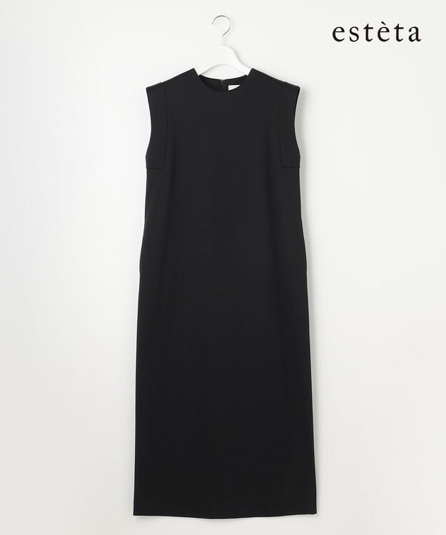 23区 【エステータ】スビンプラチナムポンチ ワンピース ブラック系