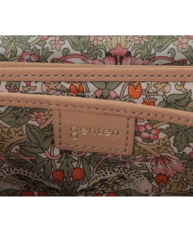 genten アンティーコ×LIBERTY 口金長財布 ユーカリ