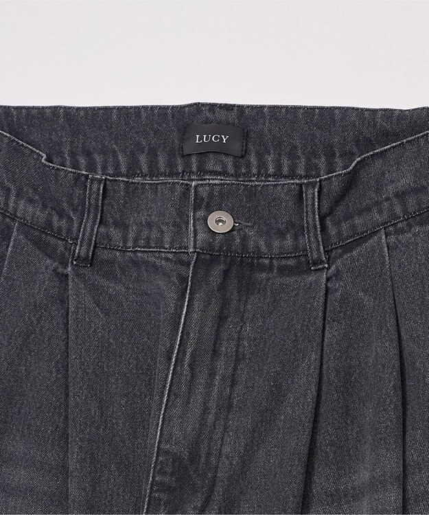 WEGO クロップドワイドデニムパンツ デニムブラック