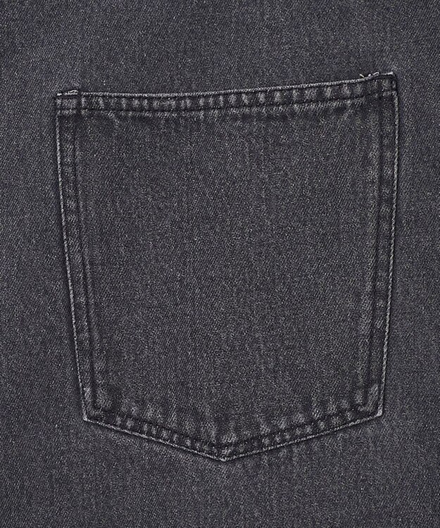 WEGO クロップドワイドデニムパンツ デニムブラック