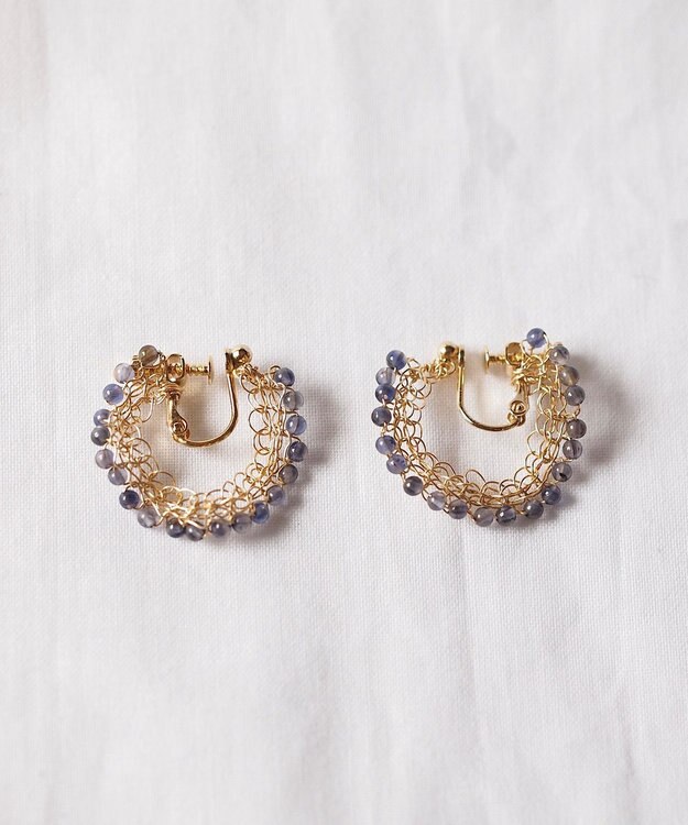 CASUMINO sweet pie iolite mini イヤリング gold