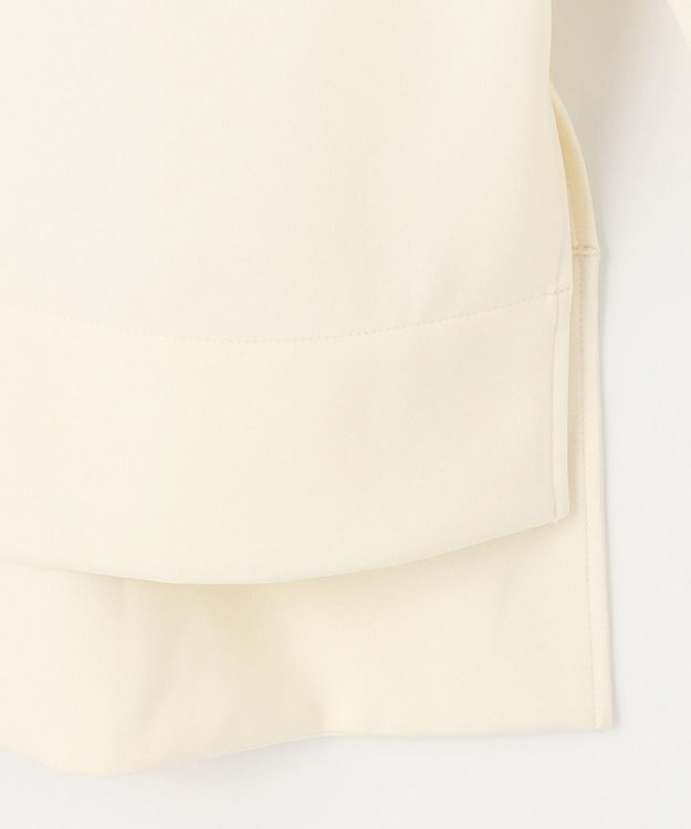 #Newans 【セレモニーにも】＜亀恭子さんコラボ＞下から着られちゃう！シュシュ付き2WAYカフスブラウス アイボリー系