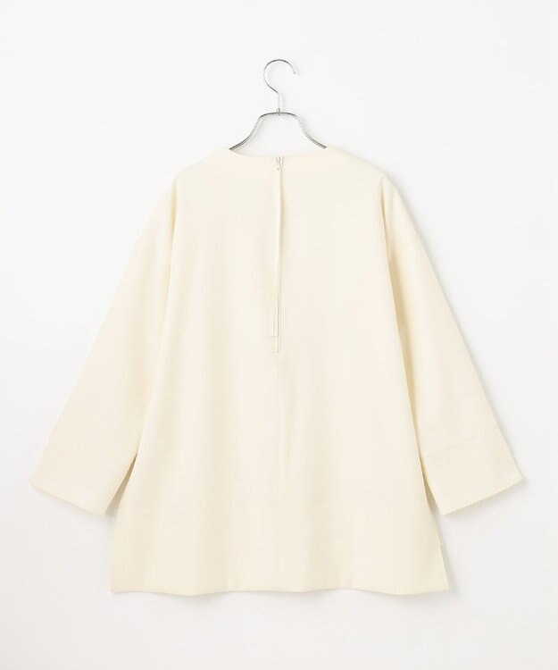 #Newans 【セレモニーにも】＜亀恭子さんコラボ＞下から着られちゃう！シュシュ付き2WAYカフスブラウス アイボリー系