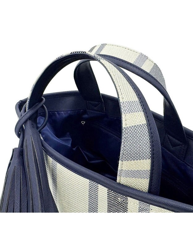 ROOTOTE 1070【幅広マチ】LT.デリ-ワイド-ストライプ-A 01：ブルーグレー