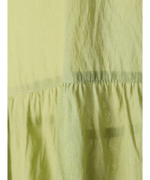 CRAFT STANDARD BOUTIQUE ウ゛ィンテージボイルティアード切替ブラウス Lime Green