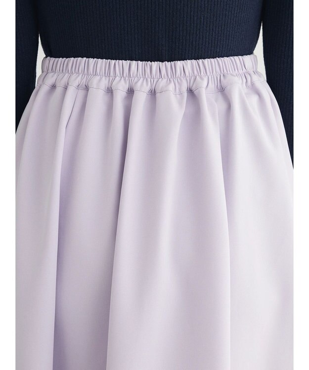 Green Parks 〈選べるきれシル〉フレアロング丈スカート Lavender