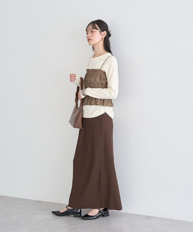 earth music&ecology シャーリングビスチェ Mocha