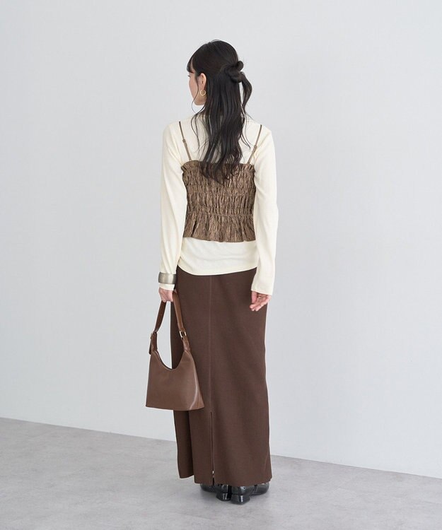 earth music&ecology シャーリングビスチェ Mocha