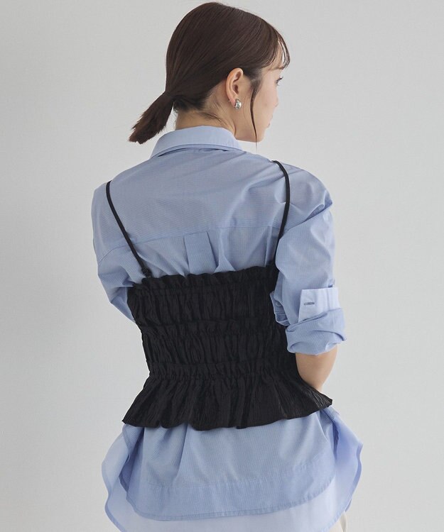 earth music&ecology シャーリングビスチェ Black