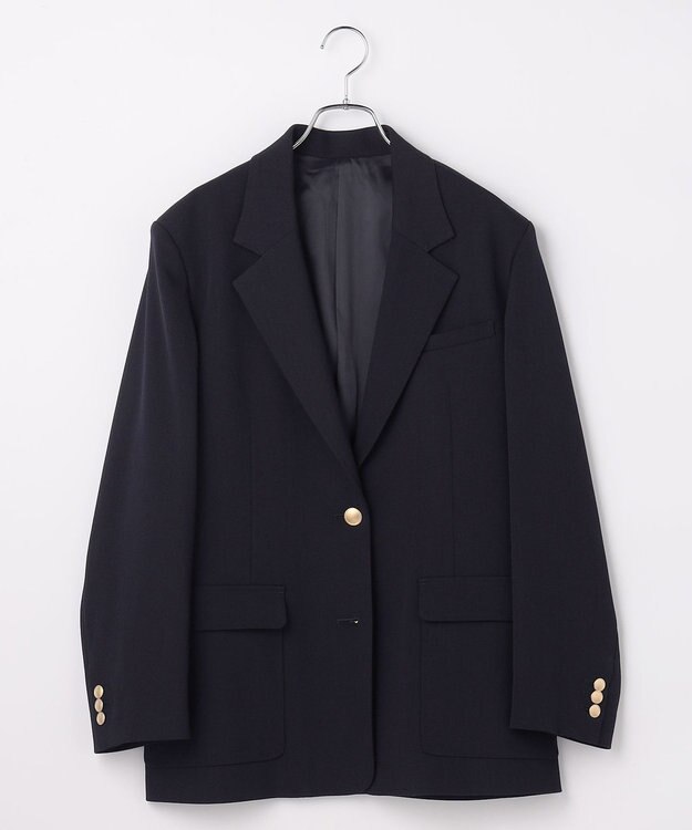 #Newans 【高山都さんコラボ】オーバーサイズテーラードジャケット ネイビー