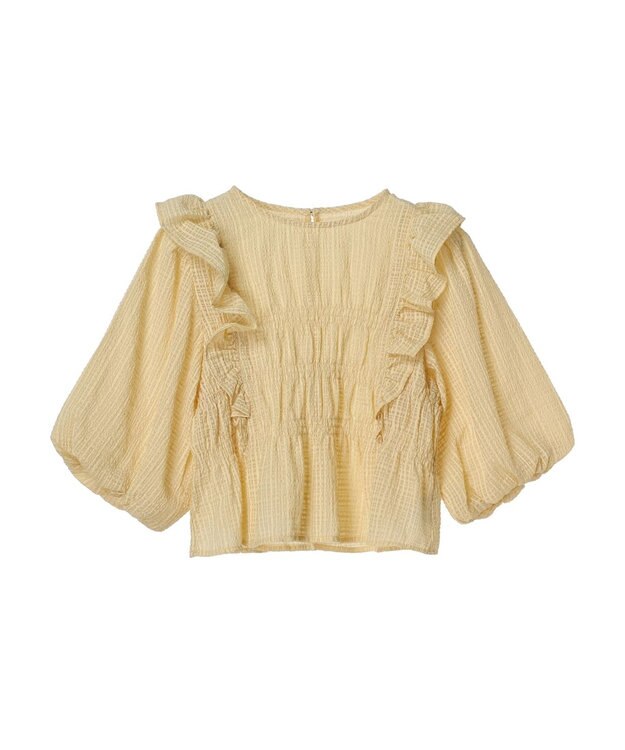 Green Parks ・ＥＬＥＮＣＡＲＥ　ＤＵＥ　シャドーチェックブラウス Yellow