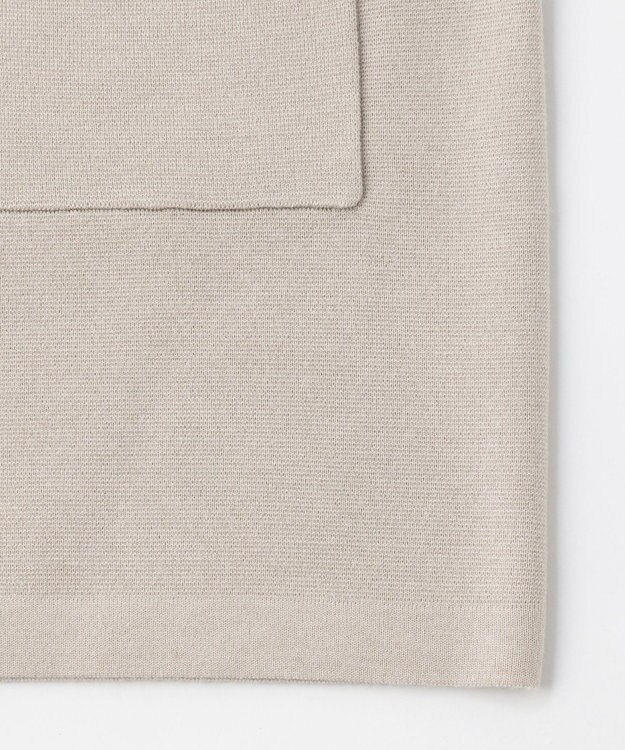 UNFILO 【洗える】金ボタン ニットジャケット グレージュ