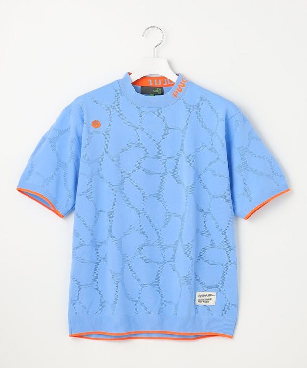 PW CIRCULUS 【MEN】ジラフメッシュ モックネック スカイブルー系