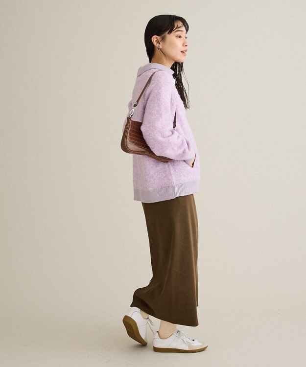 CRAFT STANDARD BOUTIQUE 配色Vネックニットプルオーバー Charcoal Gray