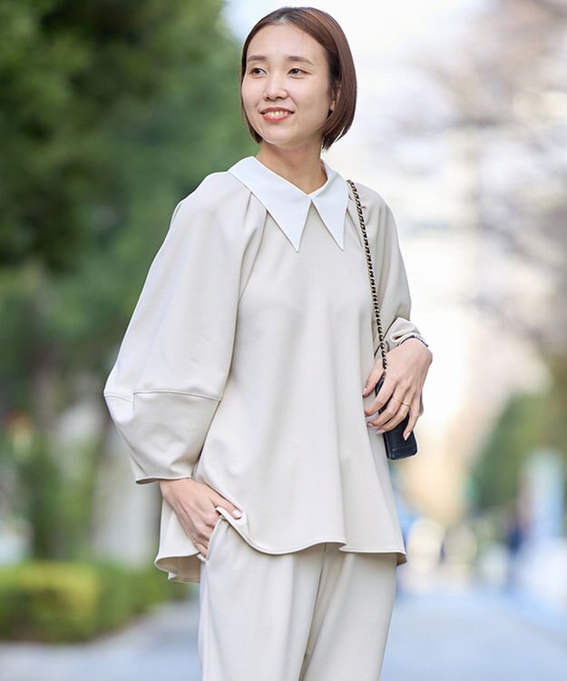 UNFILO BEAUTY MOVE 2WAYブラウス アイボリー