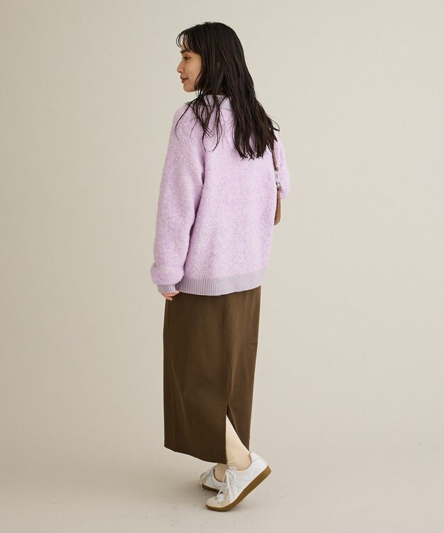 CRAFT STANDARD BOUTIQUE 配色Vネックニットプルオーバー Charcoal Gray