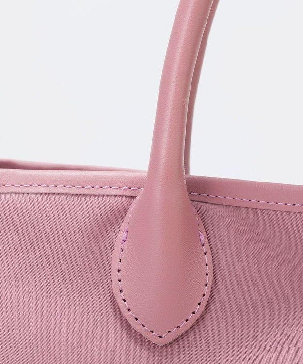 TOPKAPI 【Breath TOPKAPI】ナイロン レザーハンドル シンプル トートバッグ / 軽量 / A4対応 ピンクグレー