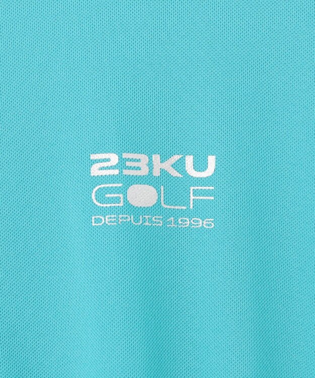 23区GOLF 【WOMEN】【接触冷感・UVケア・吸水速乾】アイス柄 切替ワンピース サックスブルー系