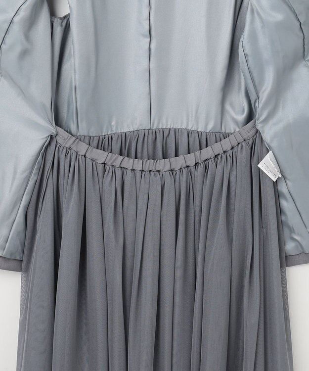 GRACE CONTINENTAL テーラーチュールワンピース グレー