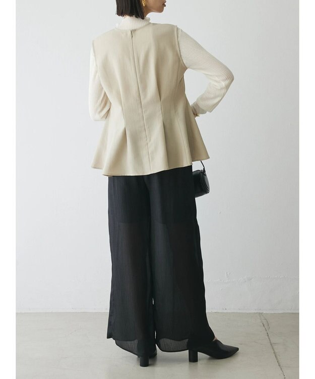 Green Parks AnriettMusee シアータックワイドパンツ Black