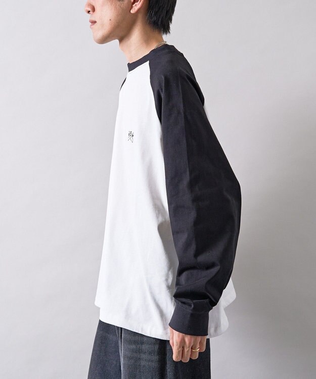 CRAFT STANDARD BOUTIQUE ワンポイント刺繍ラグランロンＴ White