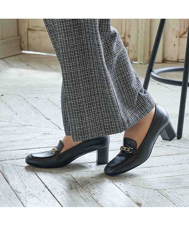 Riz raffinee <Riz raffinee>ビットヒールアップローファー ブラック