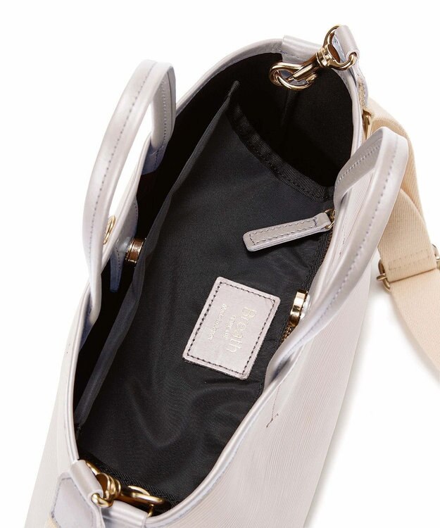 TOPKAPI 【Breath TOPKAPI】RIPPLE リプル ショルダー付き シンプル ミニ トートバッグ サンドグレー